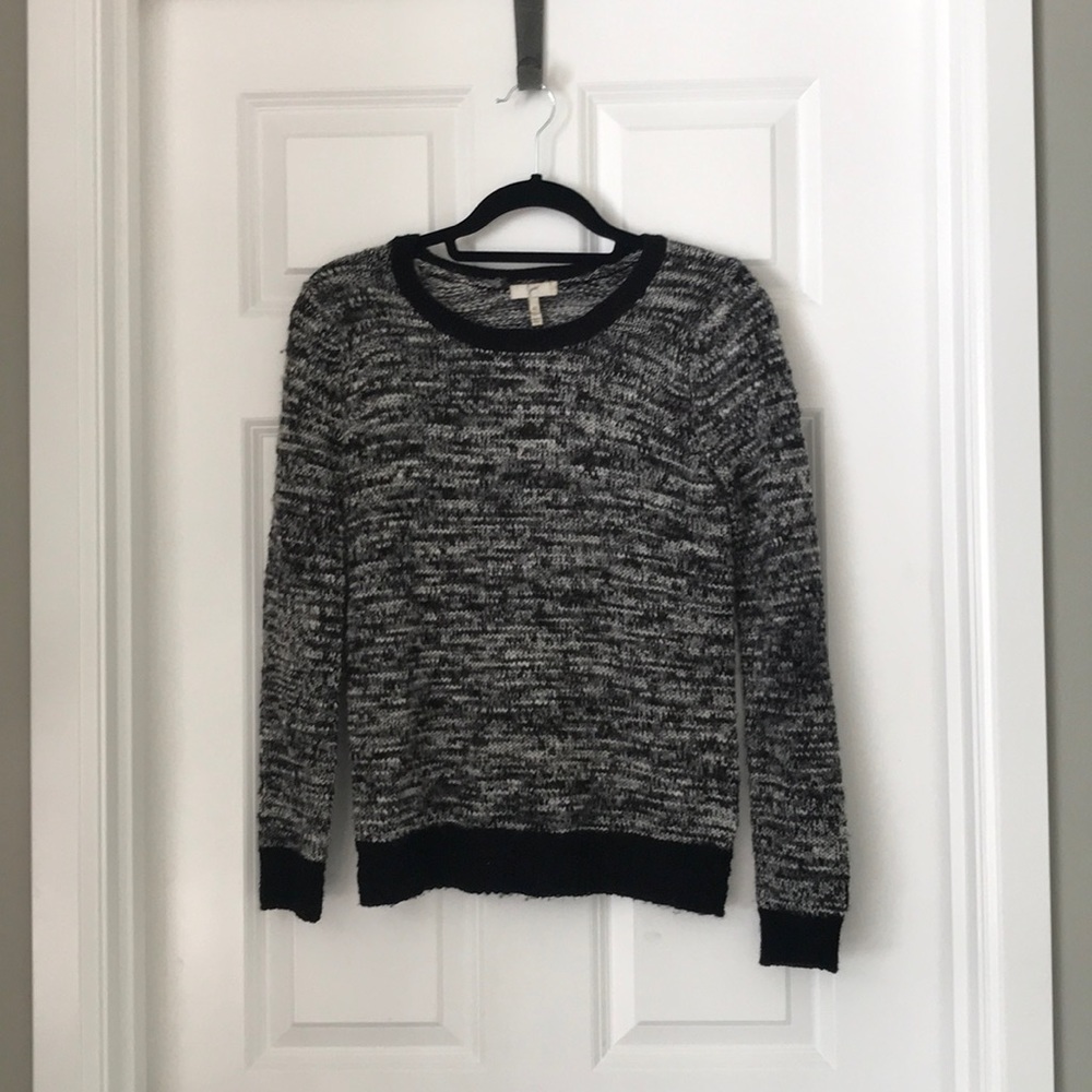 Black and white patterned sweater